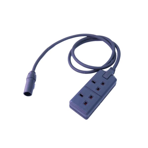 NXTGENbps 1.5m 16A Male Powercon to Dual 13A UK Power Socket - Image 2