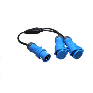 CEE 16A Male to CEE 16A Female x2 Adaptor